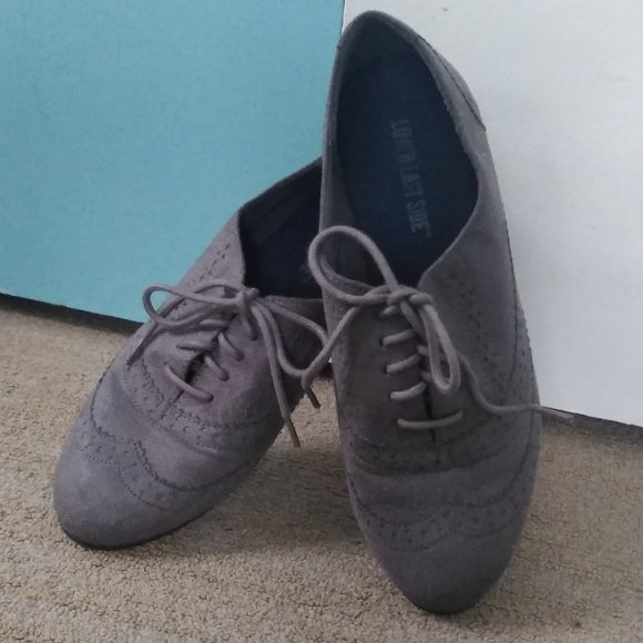 Lower East Side Gray Suede Lace Shoes - Picture 6 of 6